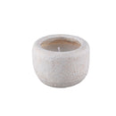 Sarai White Cement Outdoor Candle Rounded M