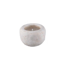 Sarai White Cement Outdoor Candle Rounded S