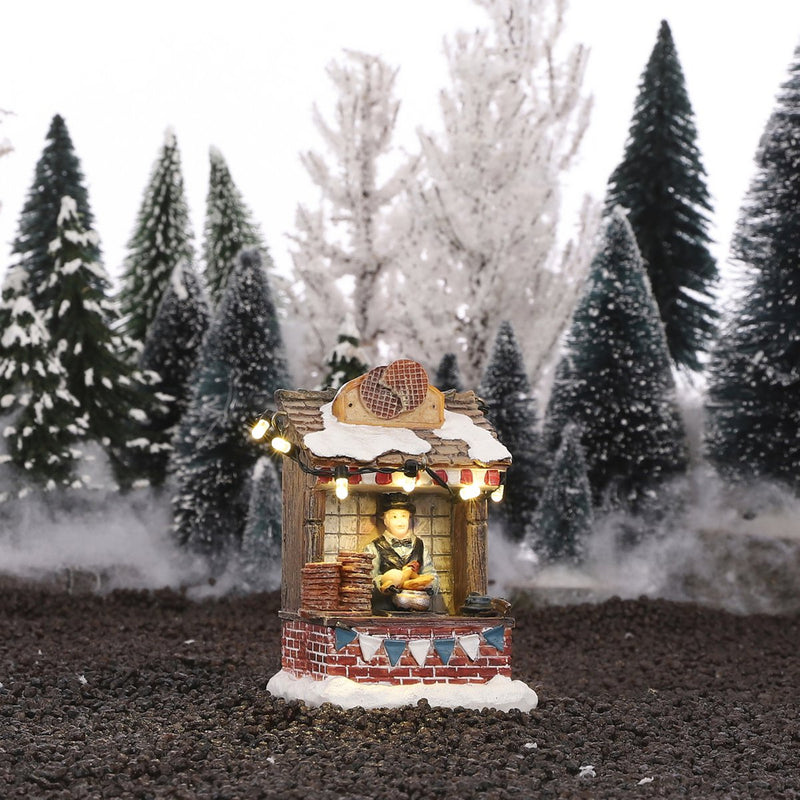 LuVille Kerstdorp Miniatuur Stroopwafelkraam