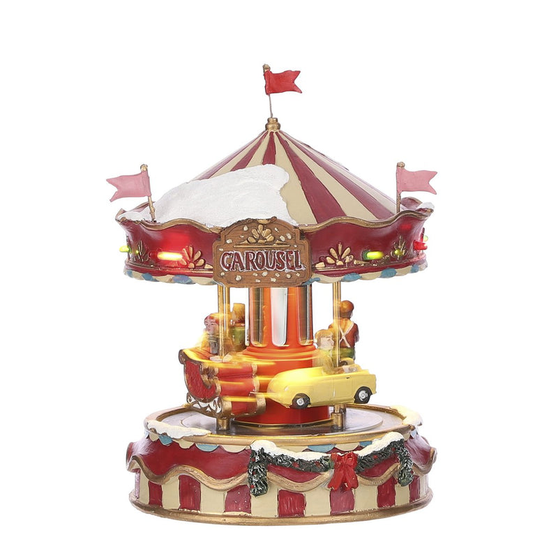 LuVille Kerstdorp Miniatuur Kleine Draaimolen
