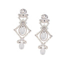 White Waterfall Earrings Big (Clips)