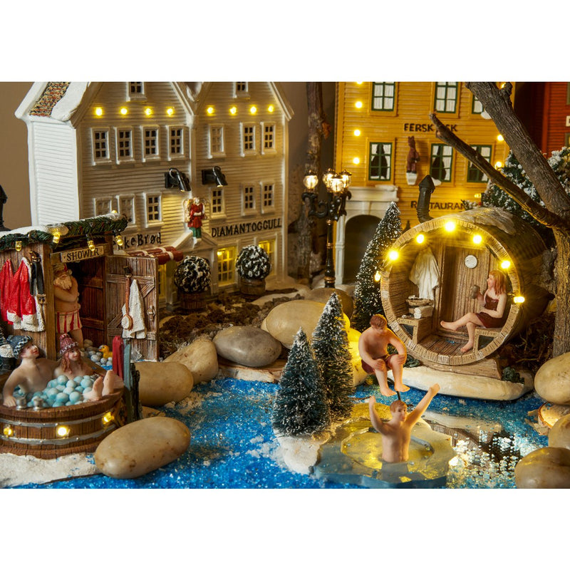 LuVille Kerstdorp Miniatuur Naakte Kerstman