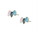 Classic Triple Leaf Earpins Rosewater Opal