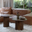 Bullnose bijzettafel bruin 50 cm