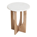 Kuching bijzettafel marmer wit