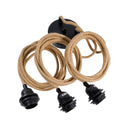 Fitting Lamps Ceiling - Natural Black - 3 Fittings