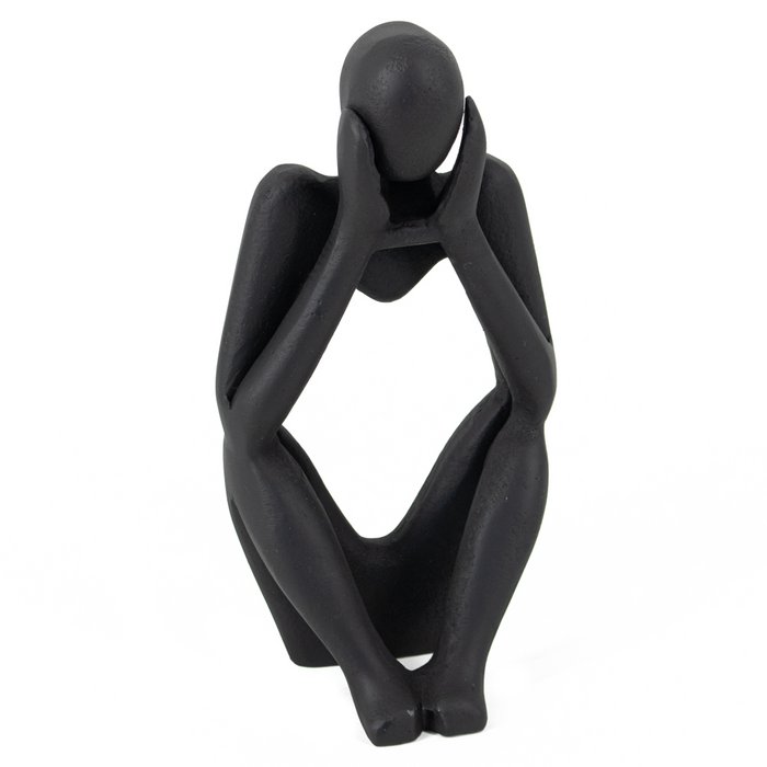 Homebound by KY  Ornament figuur zittend zwart