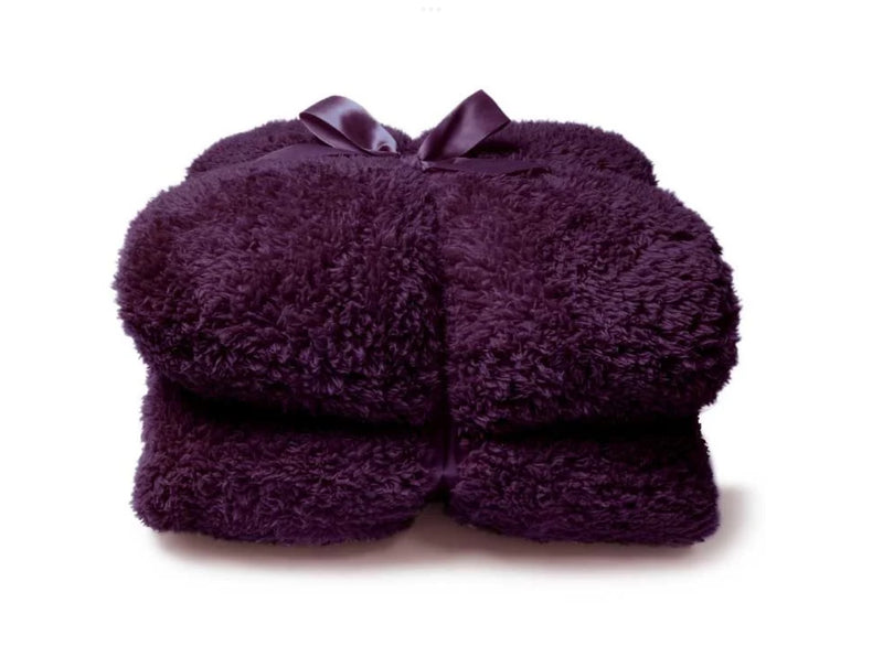 Unique Living Teddy plaid 150x200 cm dark purple