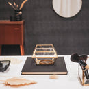 Opbergbox glas messing