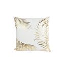Sierkussen Palm leaf wit-goud