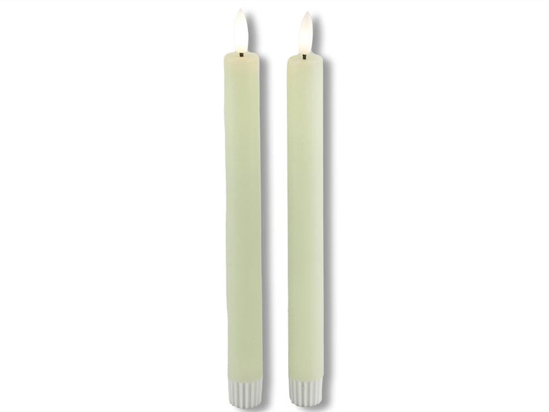 Dinerkaars lang LED creme set/2