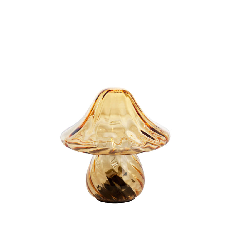 Tafellamp LED MUSHROOM glas licht bruin