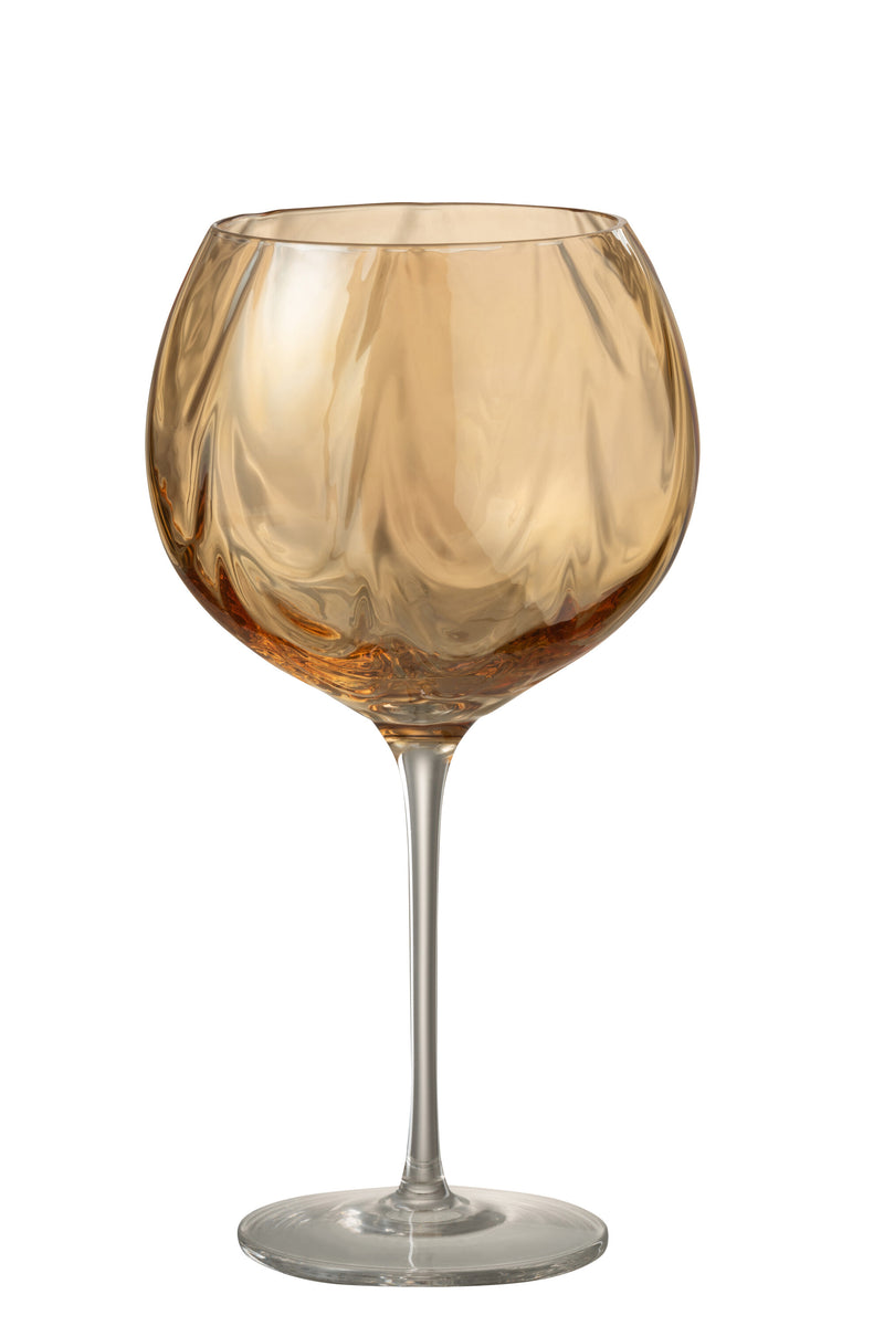 J-Line wijnglas Amber goud