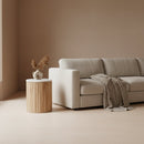 Malakka bijzettafel marmer wit