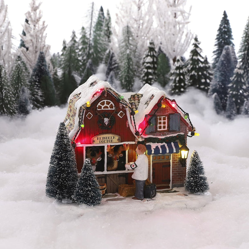 LuVille Kerstdorp Miniatuur Rendieren Dokter