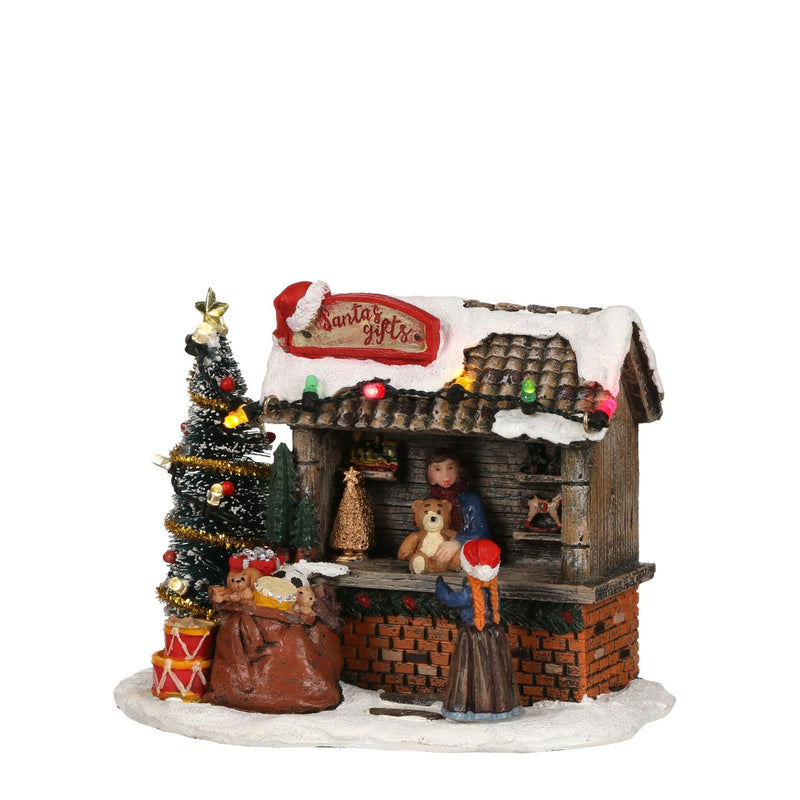 LuVille Kerstdorp Miniatuur Santa's Gifts Cadeaukraam