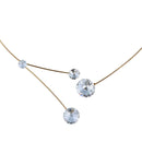 Forever Floating Crystals Necklace - Crystal Gold