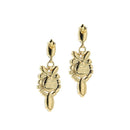 Karin Bloemen Gold Earhangers - Big