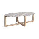 Ovale marmeren salontafel - Fantasy bruin