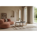 Ovale marmeren salontafel - zwart