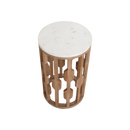Atjeh bijzettafel marmer wit