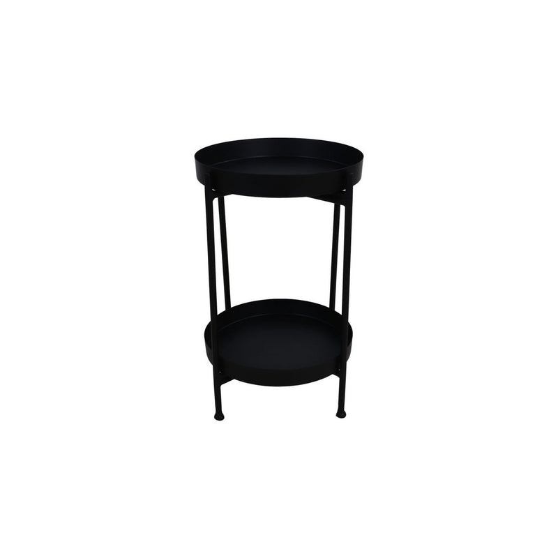 HSM Collection Bijzettafel Zwart metaal