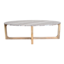 Ovale marmeren salontafel - Fantasy bruin