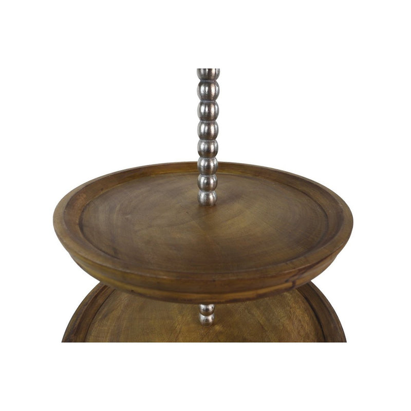 Etagere nikkel hout