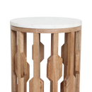 Atjeh bijzettafel marmer wit