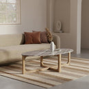 Ovale marmeren salontafel - Fantasy bruin