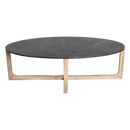 Ovale marmeren salontafel - zwart