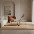 Ovale marmeren salontafel - Fantasy bruin