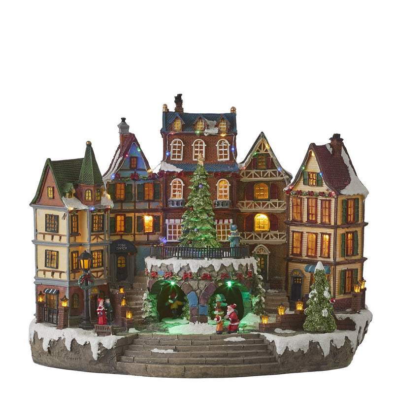 LuVille Kerstdorp Miniatuur Dorpsplein