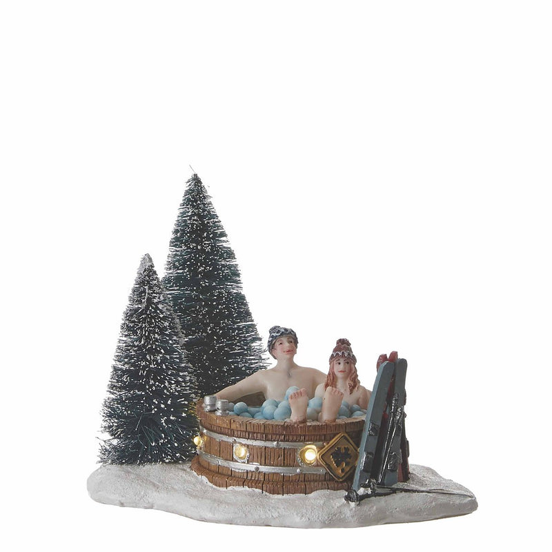 LuVille Kerstdorp Miniatuur Bubbelbad in het Bos