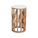 Atjeh bijzettafel marmer wit