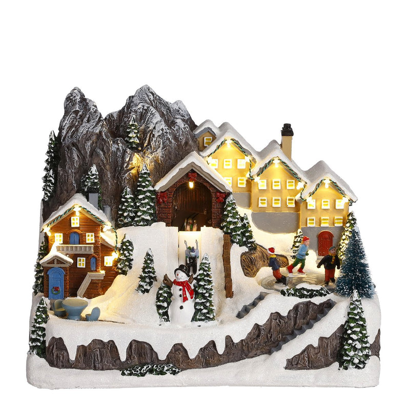 LuVille Kerstdorp Miniatuur Wintertafereel
