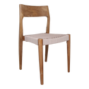 Freya tuinstoel naturel - donker teakhout