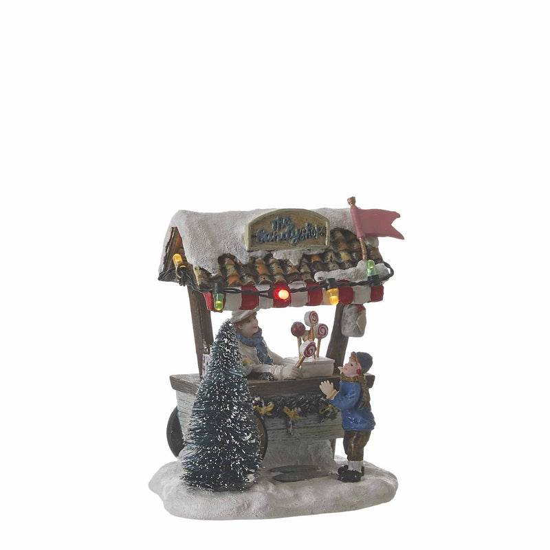LuVille Kerstdorp Miniatuur Snoepkraampje