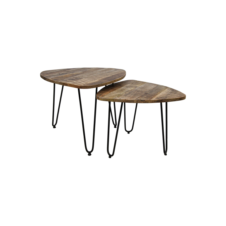 Bijzettafel DEXTER mangohout S/2