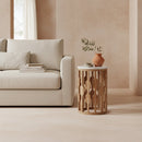 Atjeh bijzettafel marmer wit