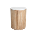 Malakka bijzettafel marmer wit