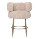 Hair Cream bar chair champagne metal base