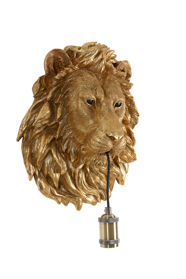 Wandlamp LION Brons goud