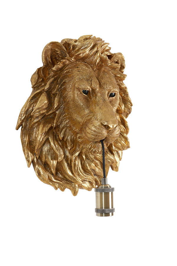 Wandlamp LION Brons goud