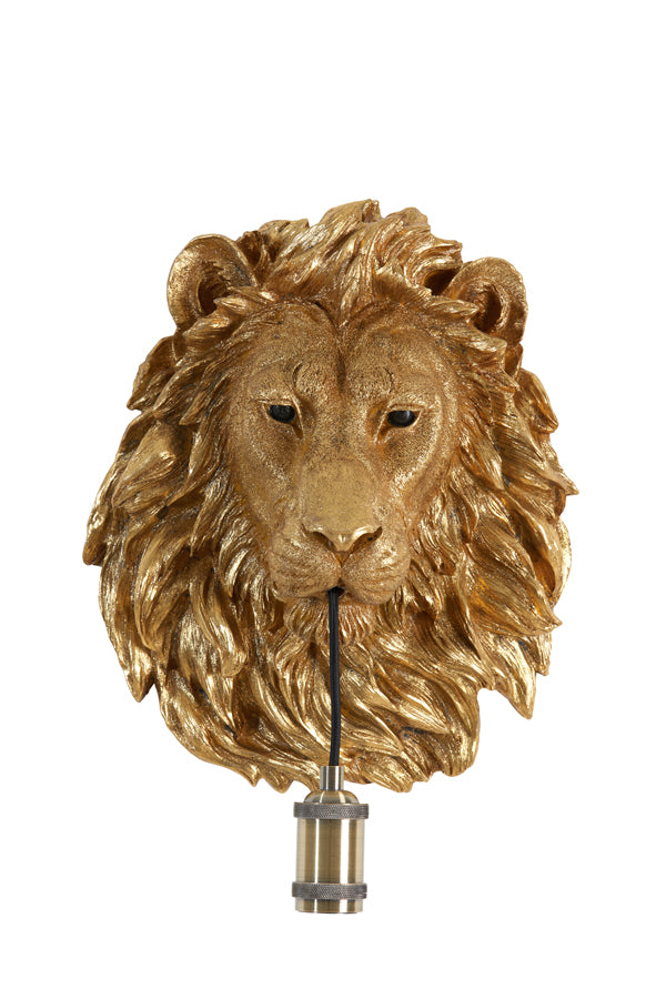 Wandlamp LION Brons goud