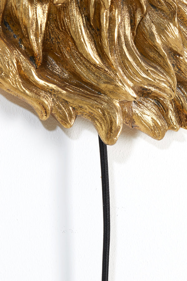 Wandlamp LION Brons goud