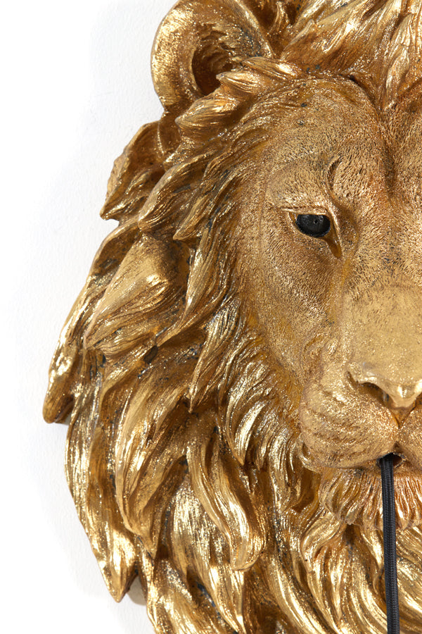 Wandlamp LION Brons goud