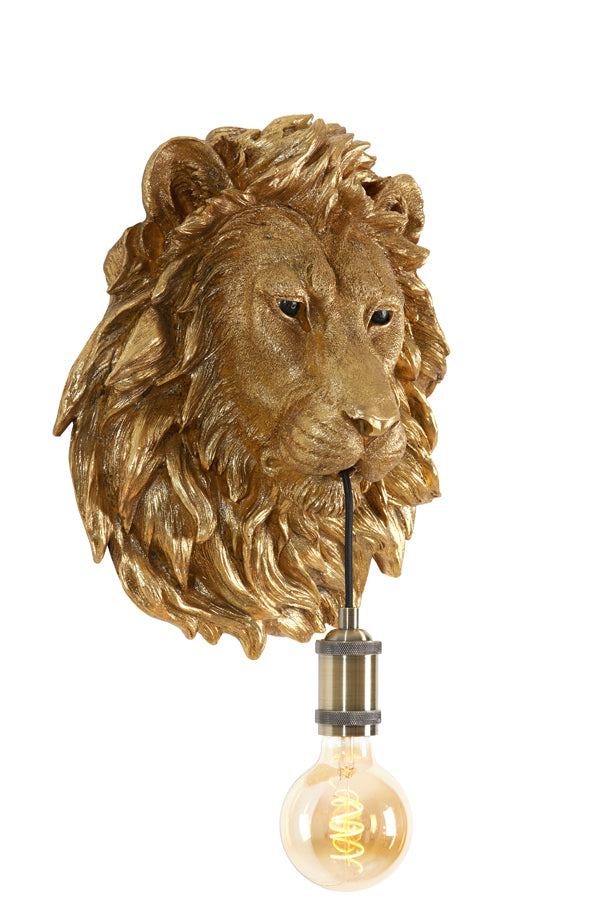 Wandlamp LION Brons goud