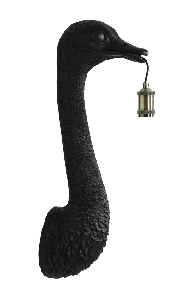 Wandlamp Ostrich Zwart