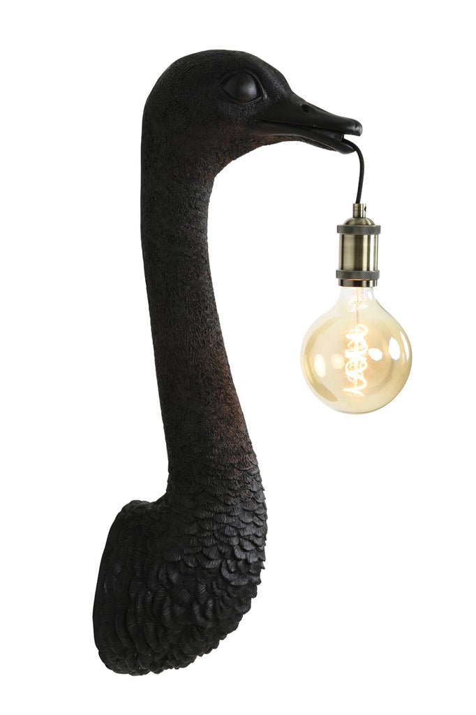 Wandlamp Ostrich Zwart